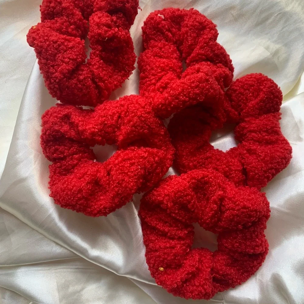 Teddy Sweaterlike Scrunchies